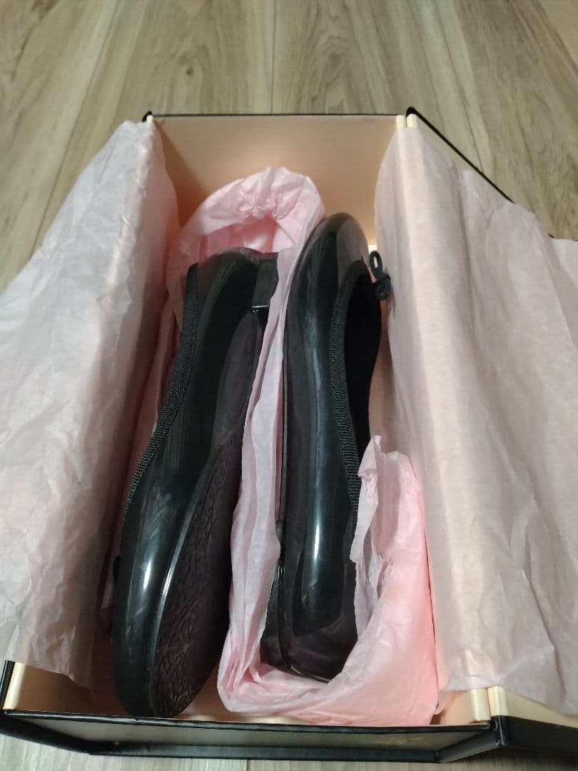 Repetto ブラック フラット　レインシューズ