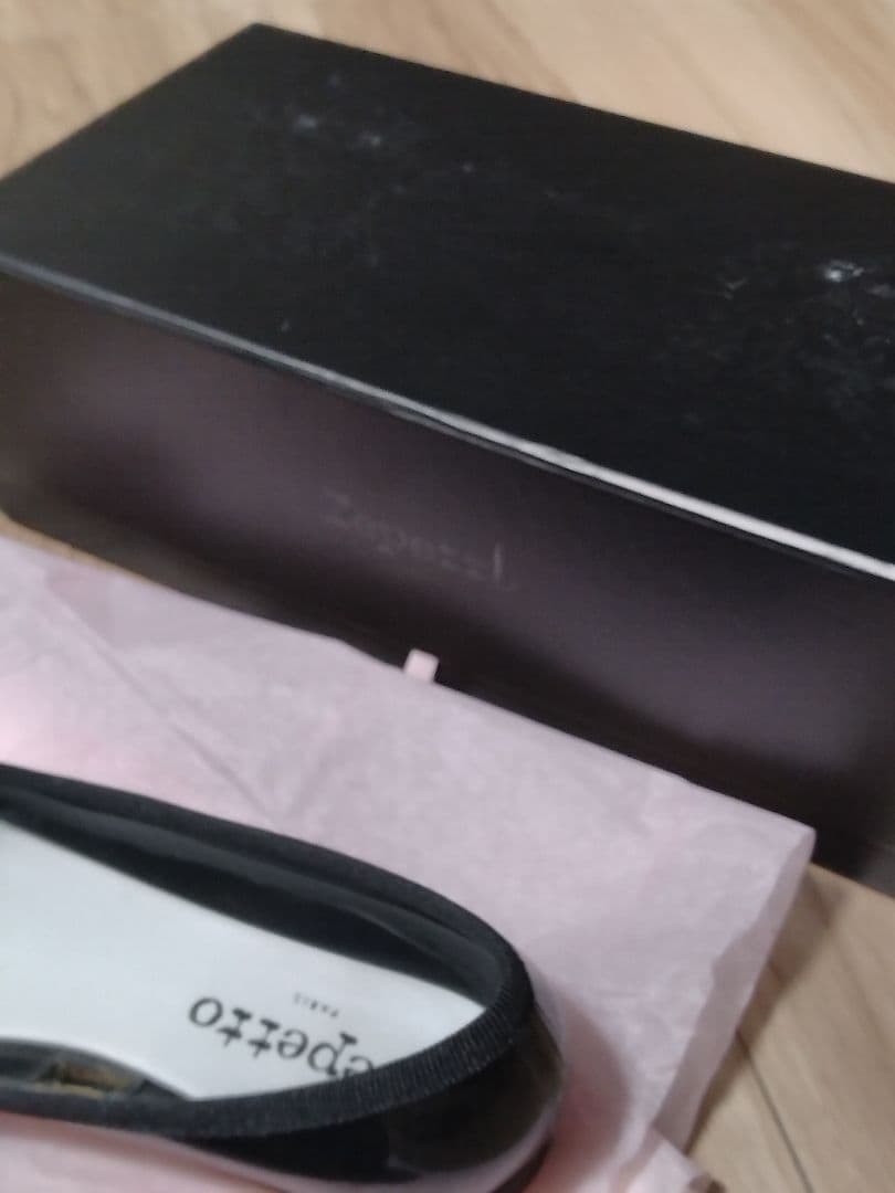 Repetto ブラック フラット　レインシューズ