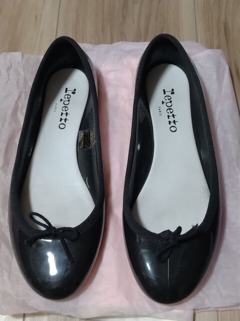Repetto ブラック フラット　レインシューズ