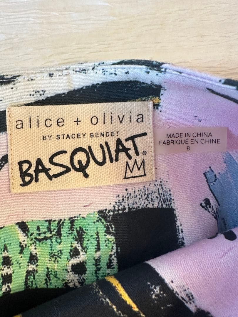 【希少】alice+olivia バスキア コラボ ワンピース アート柄