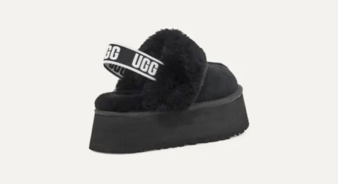 最終値下げ　美品 UGG ファンケット スリッポン サンダル 黒 23cm 厚底