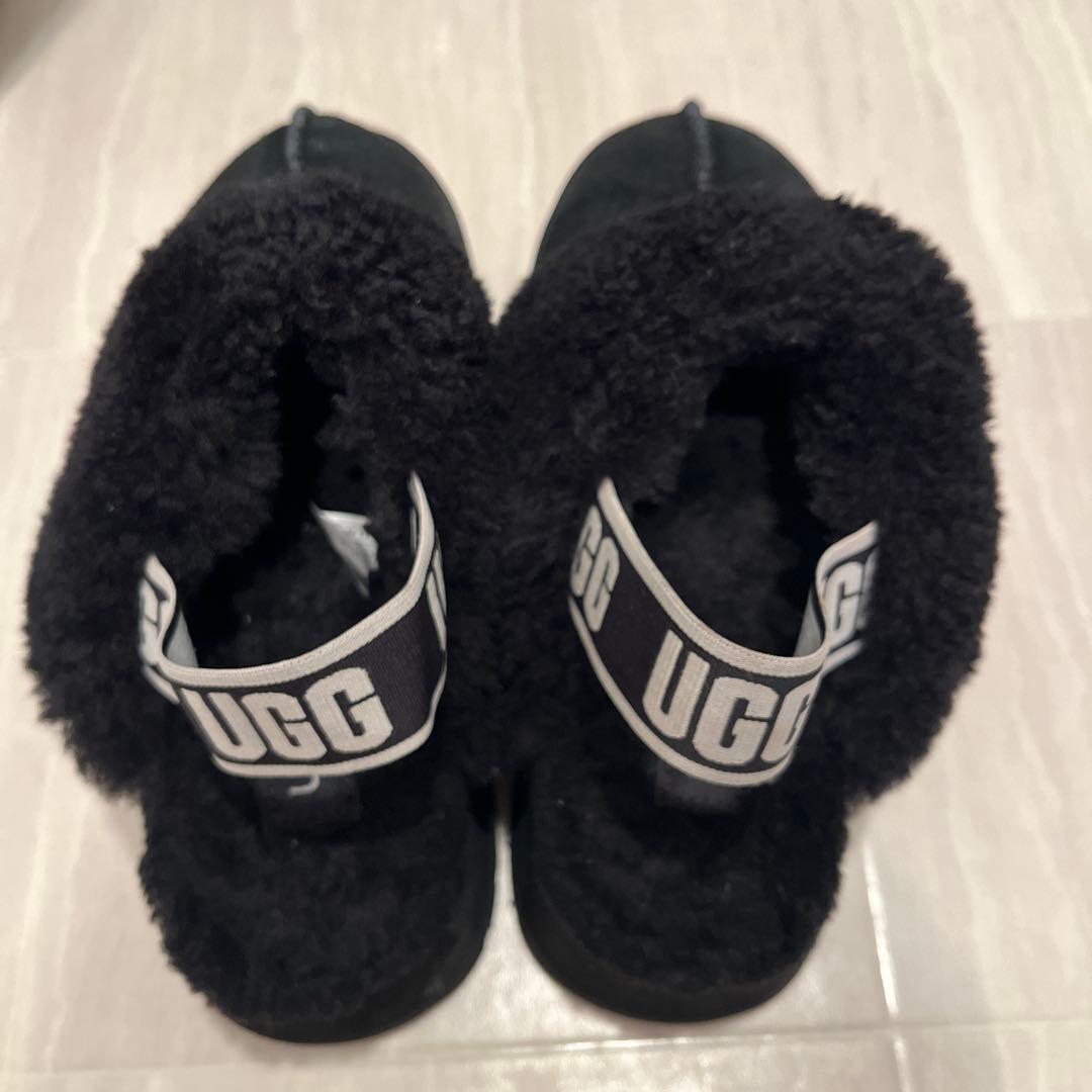 最終値下げ　美品 UGG ファンケット スリッポン サンダル 黒 23cm 厚底