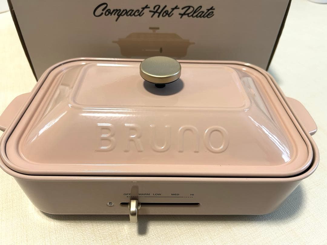【美品】 BRUNO コンパクトホットプレート たこ焼き器　セラミックコート鍋
