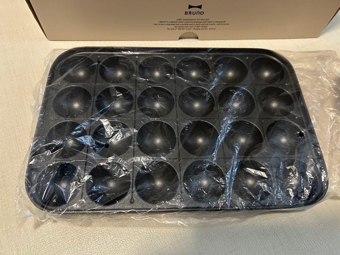 【美品】 BRUNO コンパクトホットプレート たこ焼き器　セラミックコート鍋
