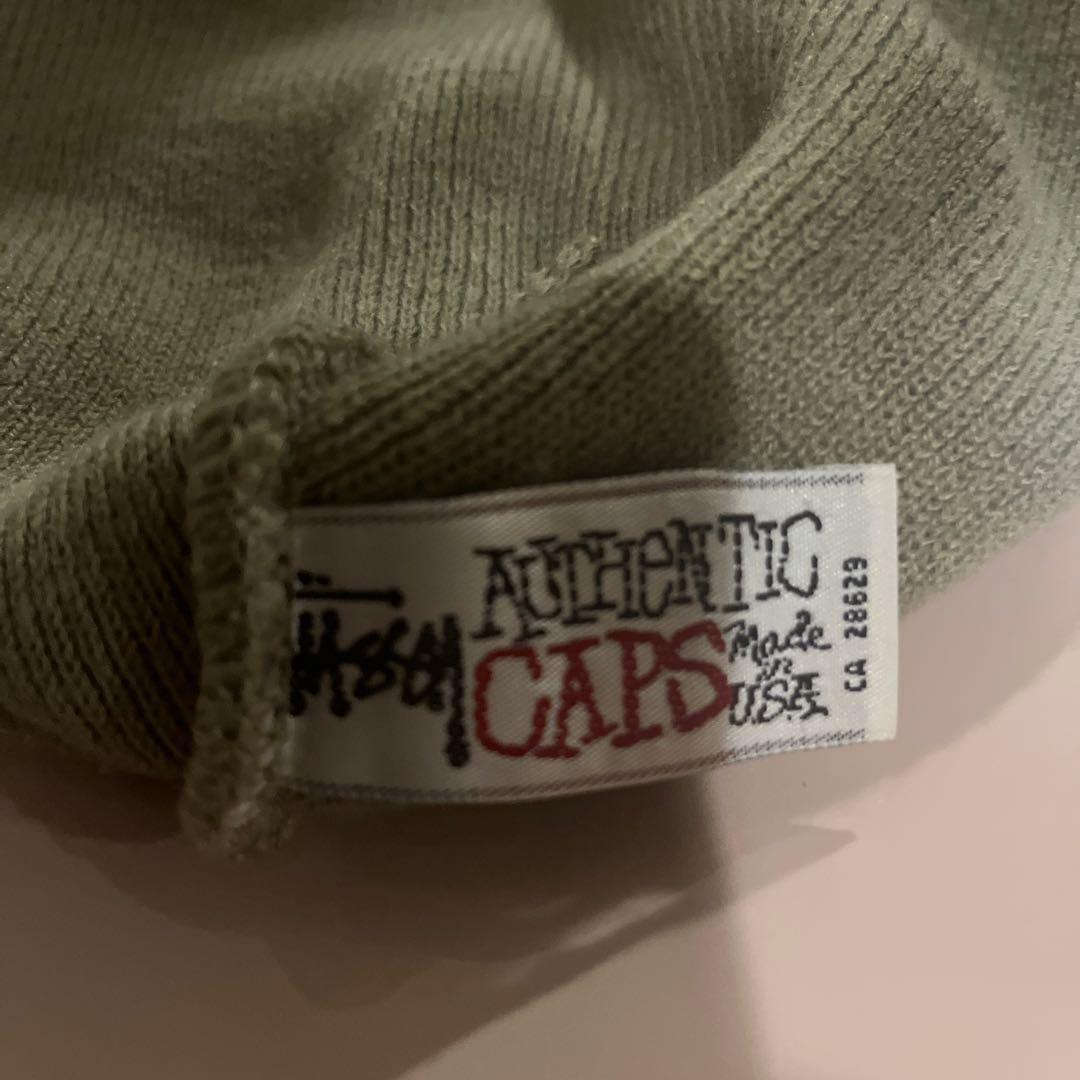 old stussy 白タグ ビーニー ニット帽