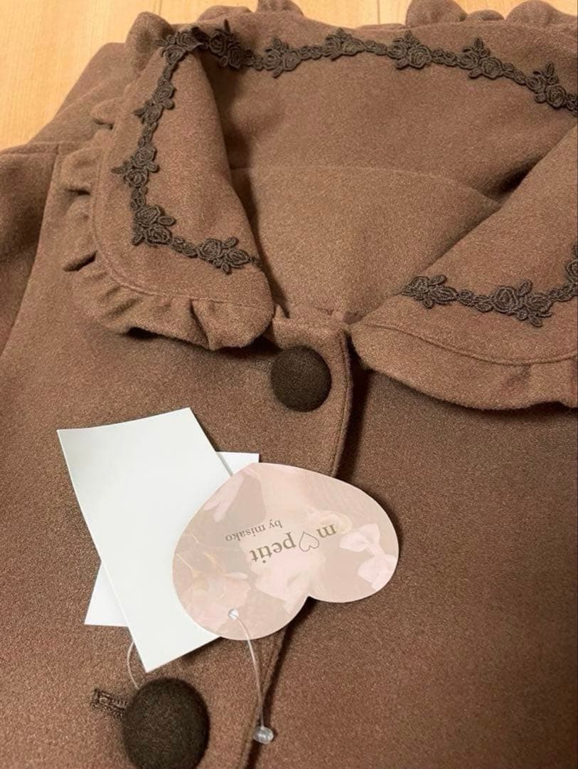 新品✨️ 青木美沙子 ロングコート　ブラウン Ｍ サイズ しまむら リボン♡