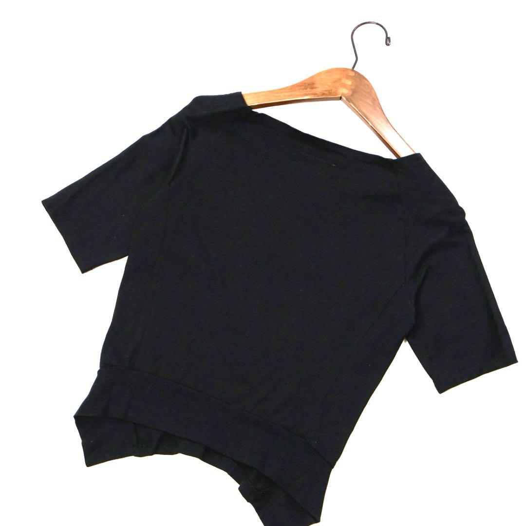 H4096◾️ヨウジヤマモト　変形裾　半袖Tシャツ