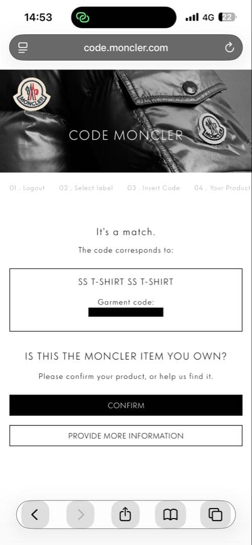 【美品・現行モデル】モンクレール　ネックロゴ 24SS XLサイズ半袖tシャツ黒