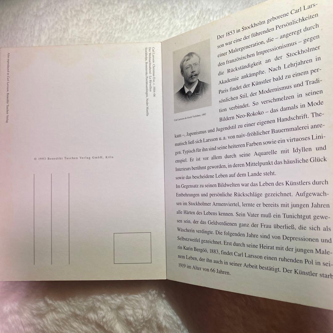 希少　Carl Larsson カールラーション　ポストカードブック　30枚