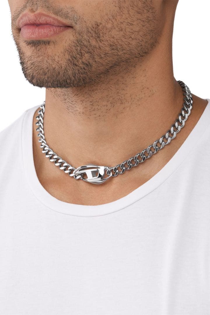 DIESEL チェーンネックレス　シルバー(正規付属品完備)