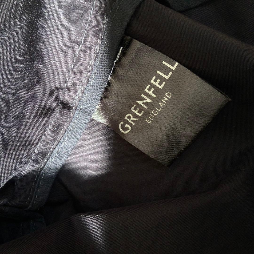 極美品 GRENFELLグレンフェル シャツジャケット38英国製ブラック 山タグ