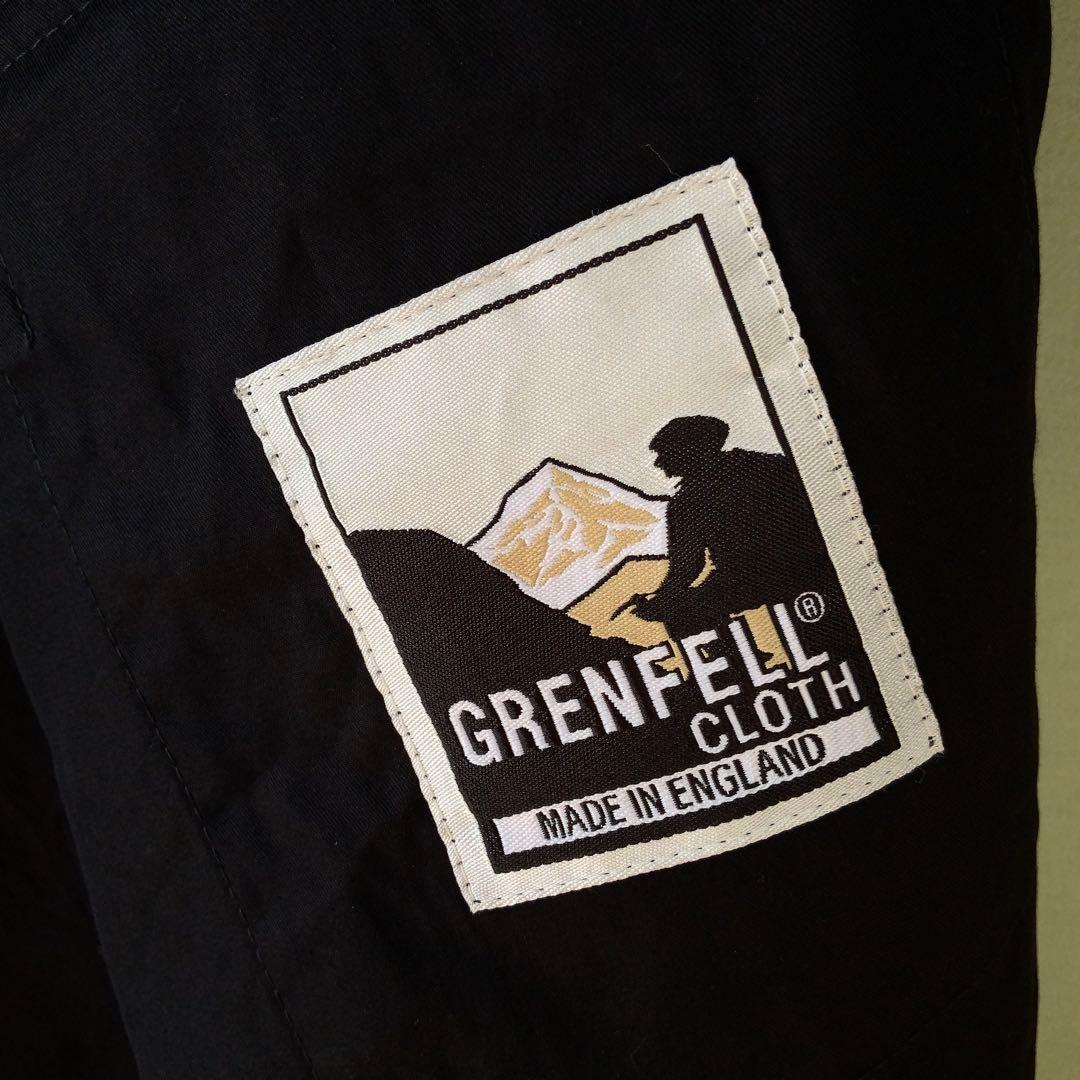 極美品 GRENFELLグレンフェル シャツジャケット38英国製ブラック 山タグ