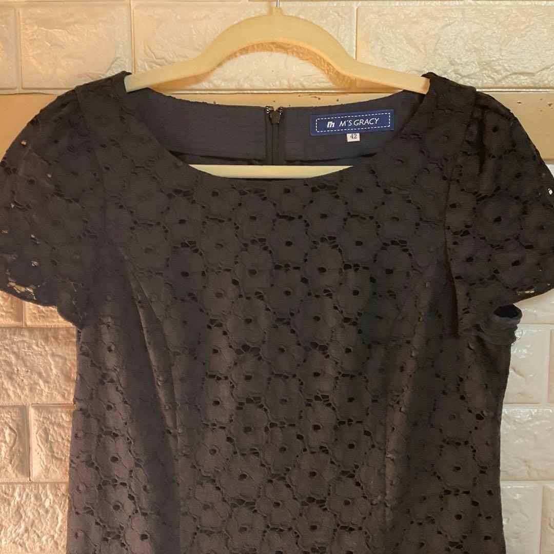 M'S GRACY レースブラックワンピース サイズ40