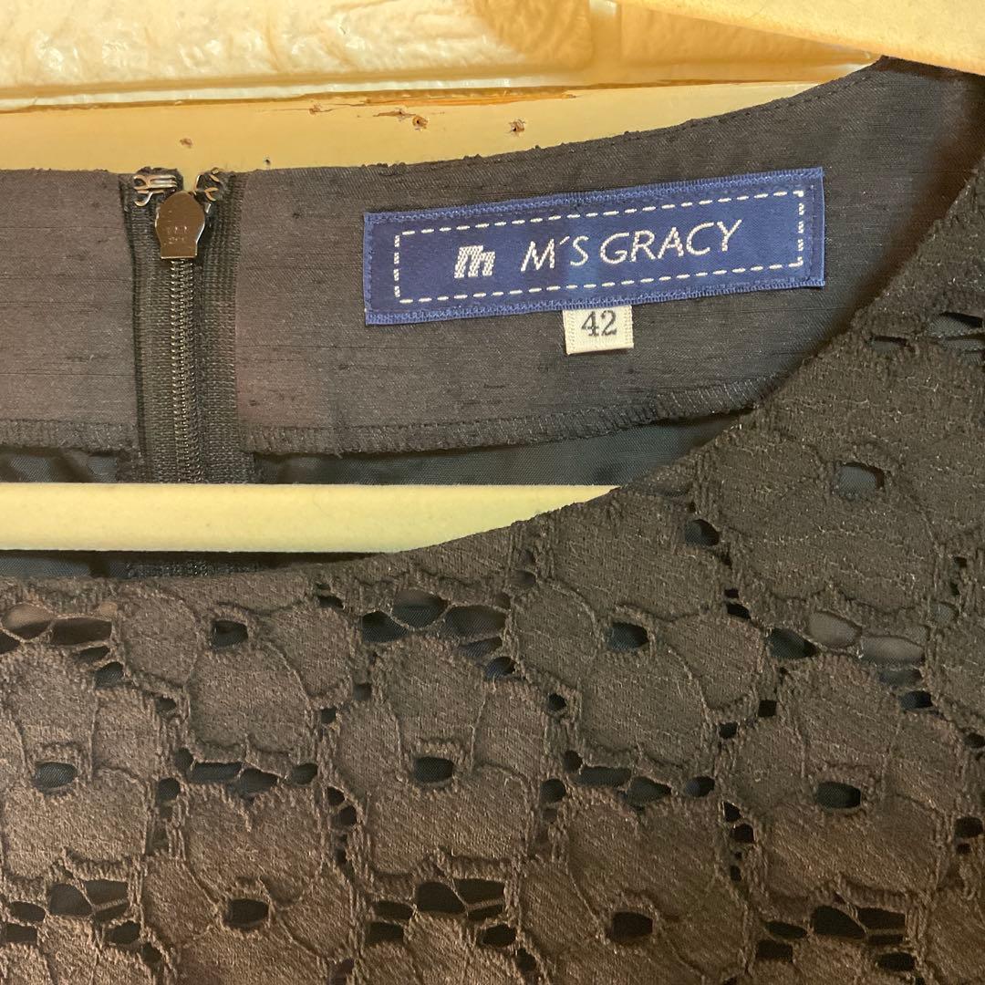 M'S GRACY レースブラックワンピース サイズ40