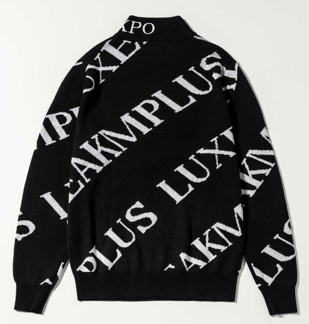新品【LUXEAKMPLUS】リュクスエイケイエムプラスゴルフ 総柄ニット　XL