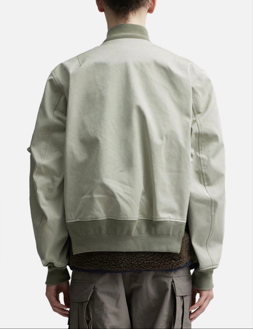 sacai サカイ　フェイクスエードミックスブルゾンMA-1 23AW
