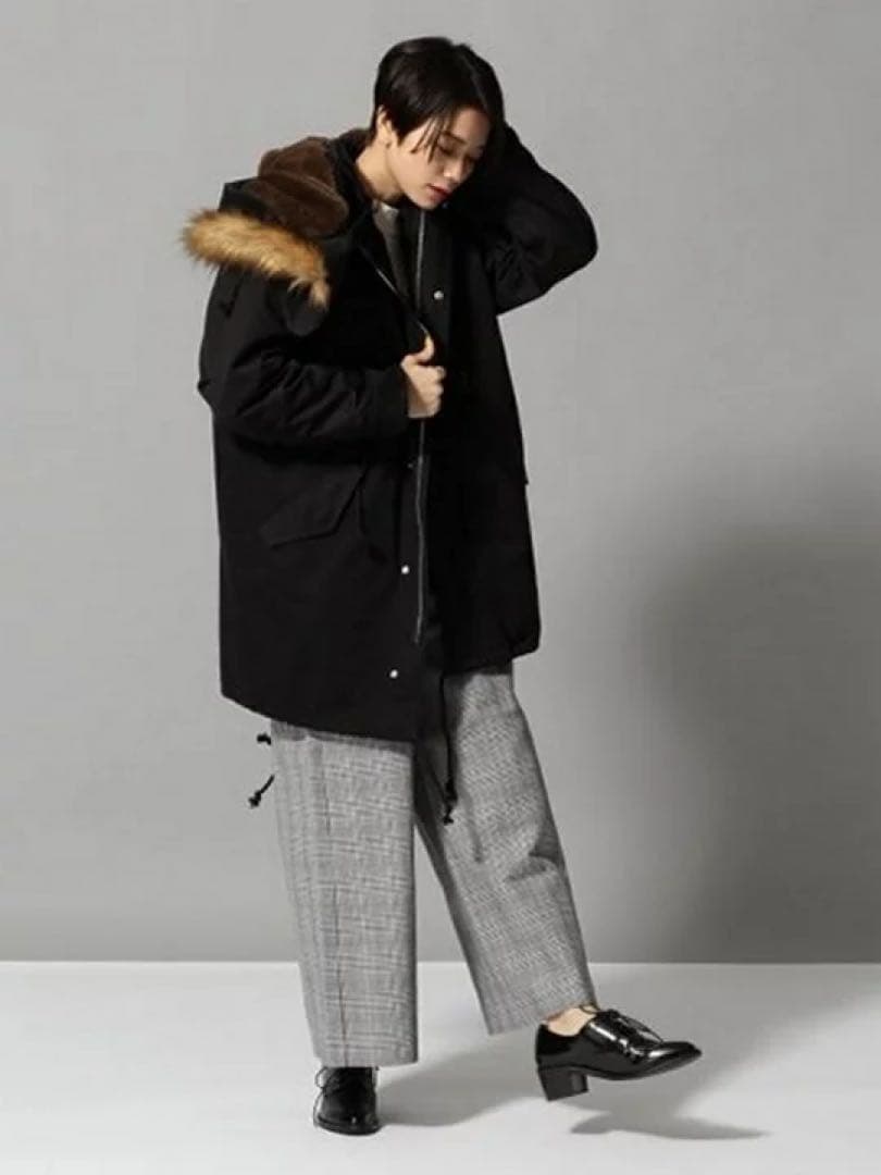 新品　JEANASIS 2wayファーモッズコート　モッズコート　アウター