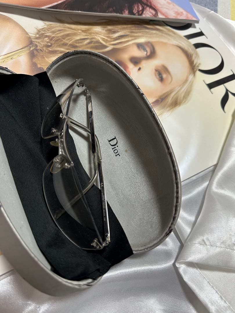 Dior クリアフレーム サングラス 【ケース付き:傷あり】