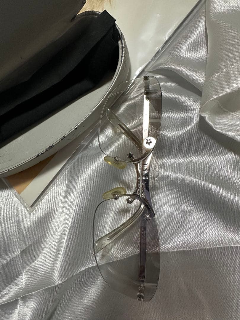 Dior クリアフレーム サングラス 【ケース付き:傷あり】