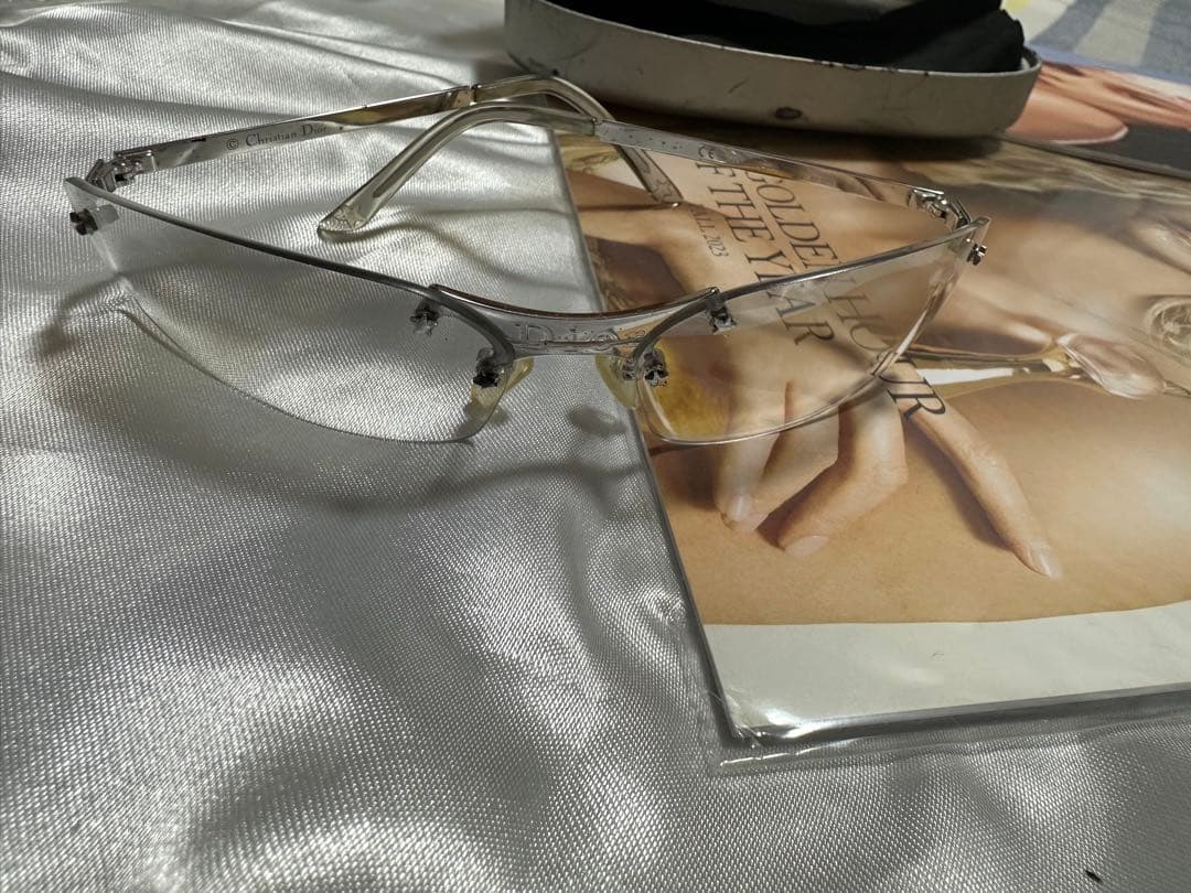 Dior クリアフレーム サングラス 【ケース付き:傷あり】
