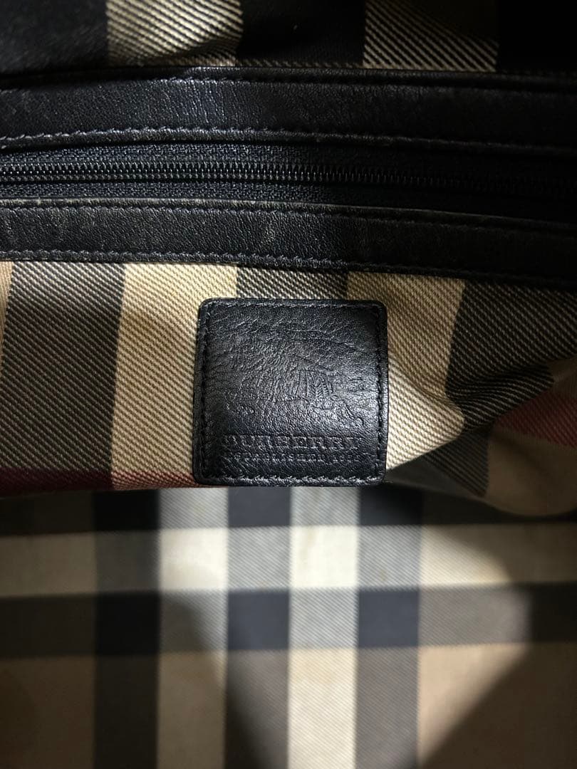 Burberry レザー×ナイロン　ボストンバッグ