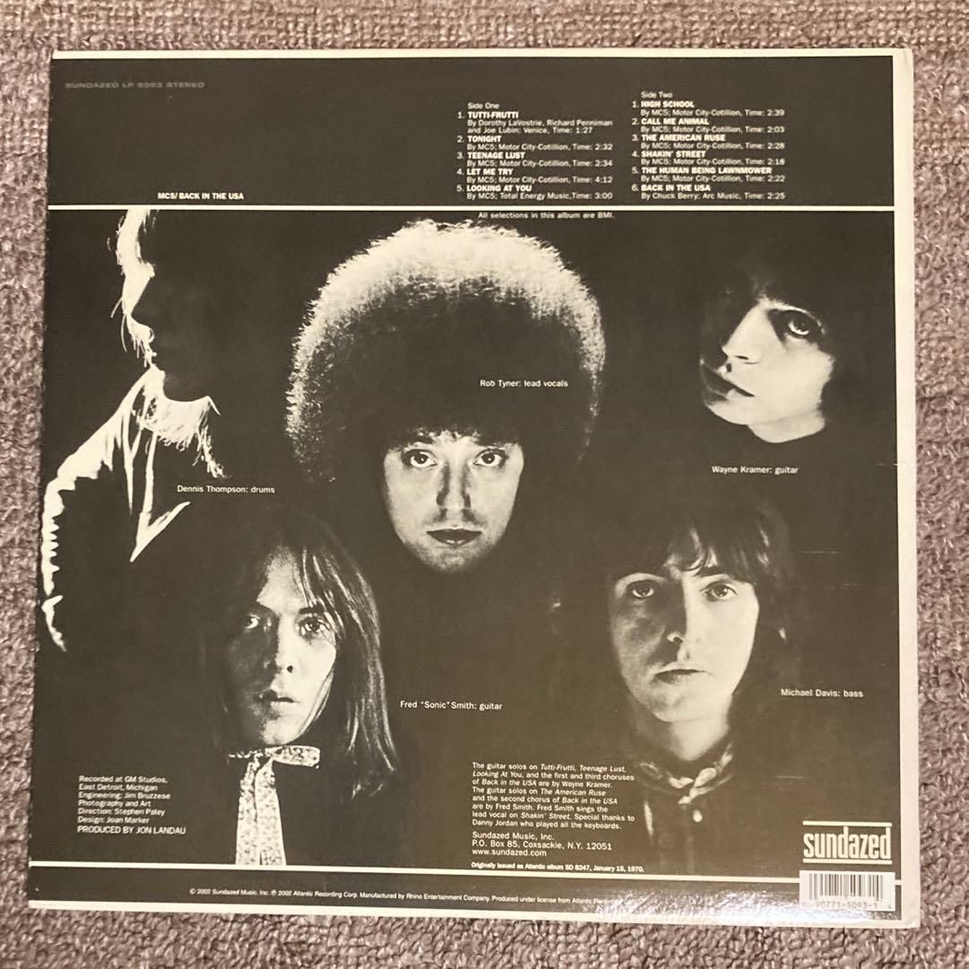 【MC5】 BACK IN THE USA アナログレコード盤