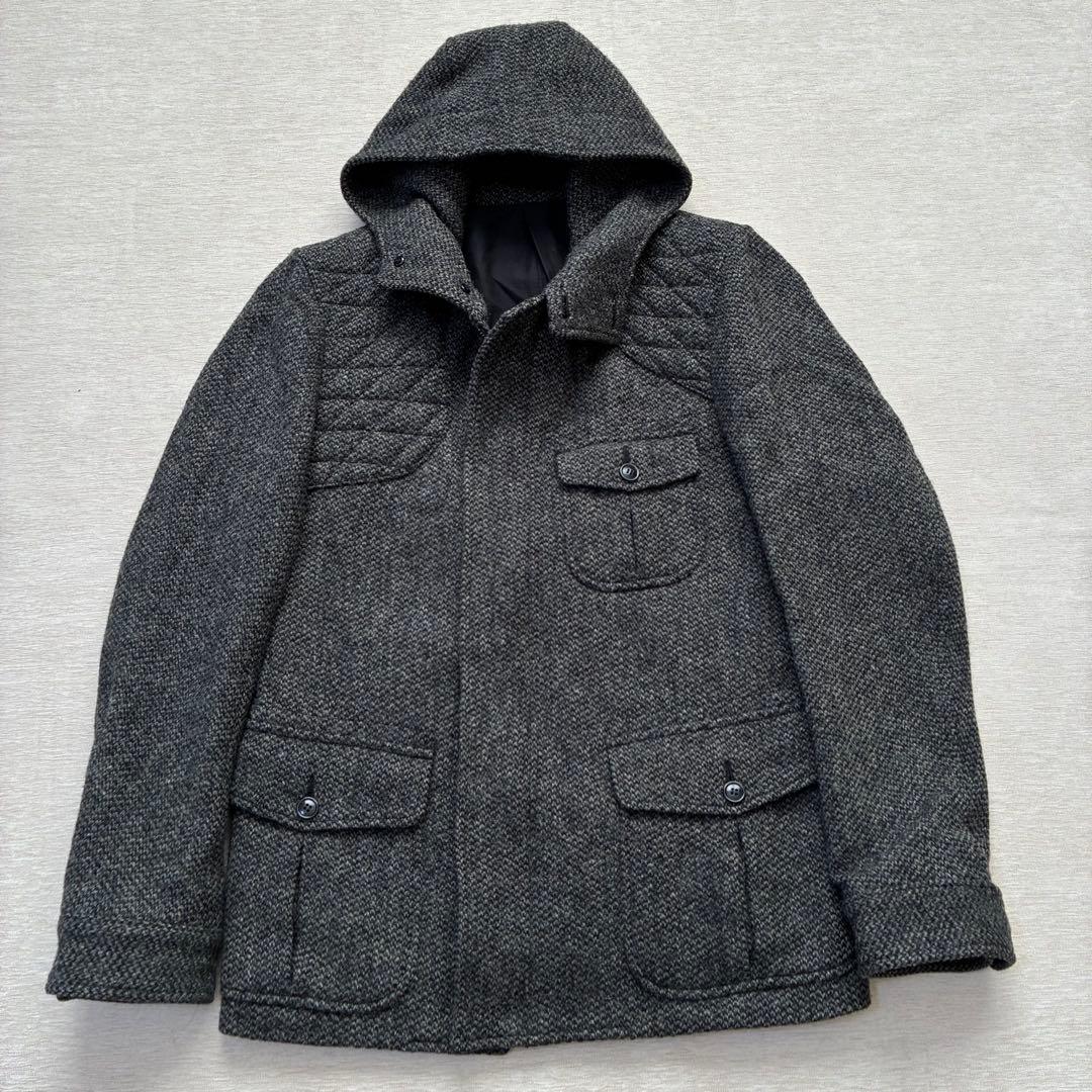 CABANE de ZUCCA ハリスツイード　フードジャケット　ブルゾン　希少