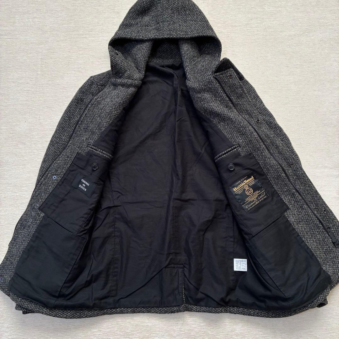 CABANE de ZUCCA ハリスツイード　フードジャケット　ブルゾン　希少