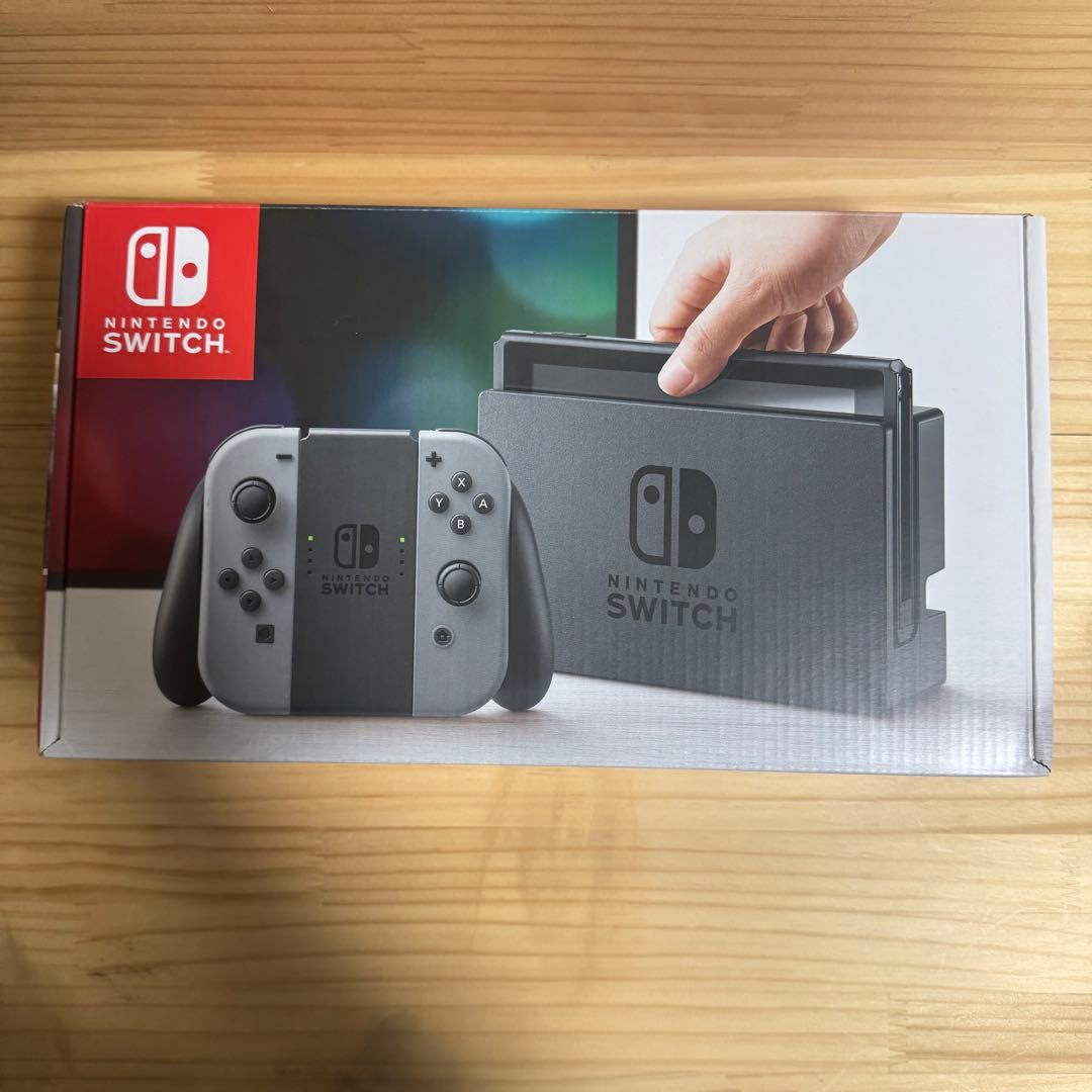 ほぼ未使用 Nintendo Switch 旧型 グレー 完品 マイク カバー付
