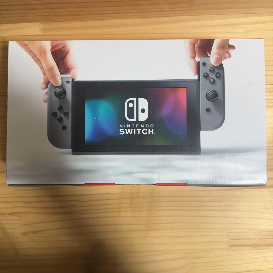 ほぼ未使用 Nintendo Switch 旧型 グレー 完品 マイク カバー付