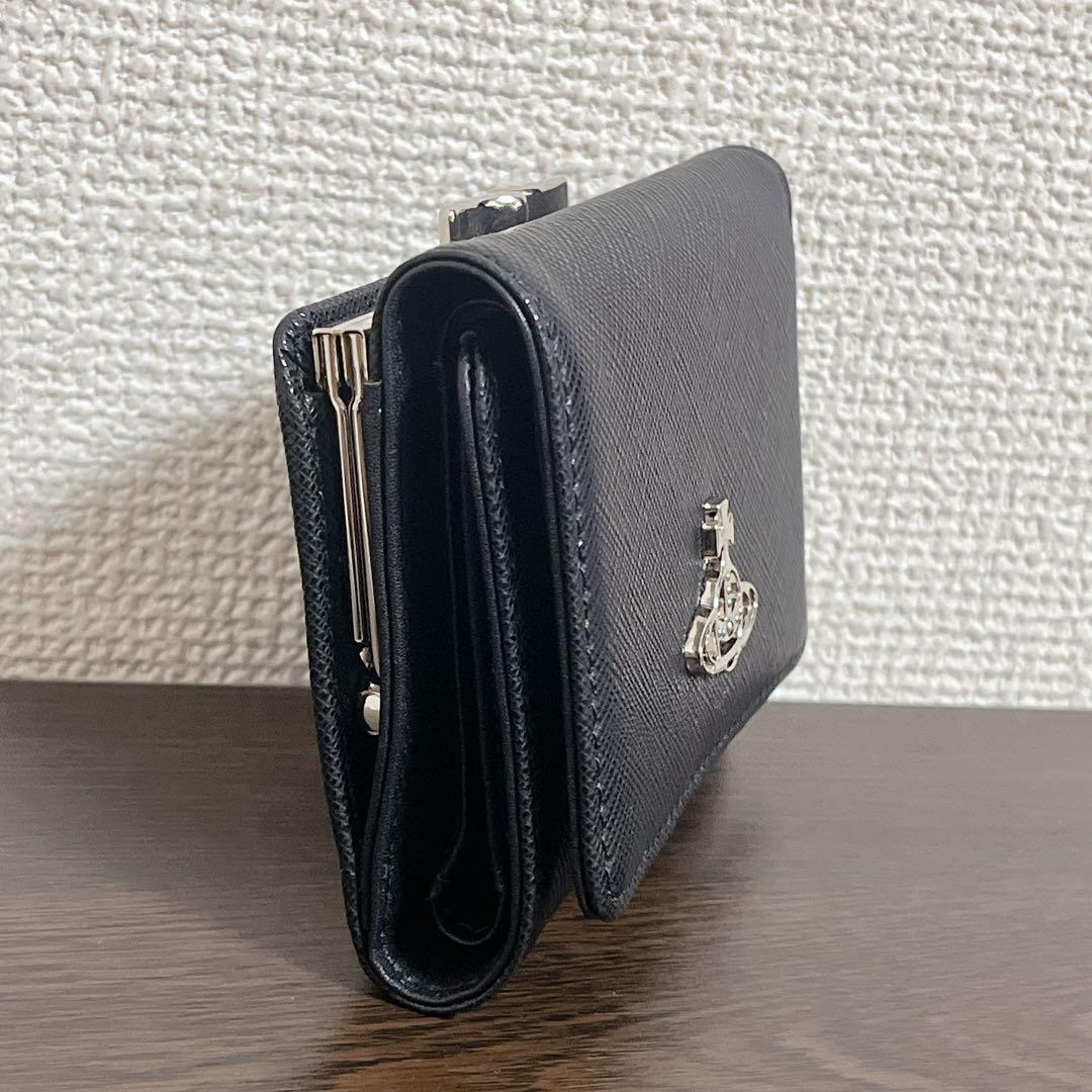 VivienneWestwood ミニ財布　ブラック　シルバー　三つ折り財布