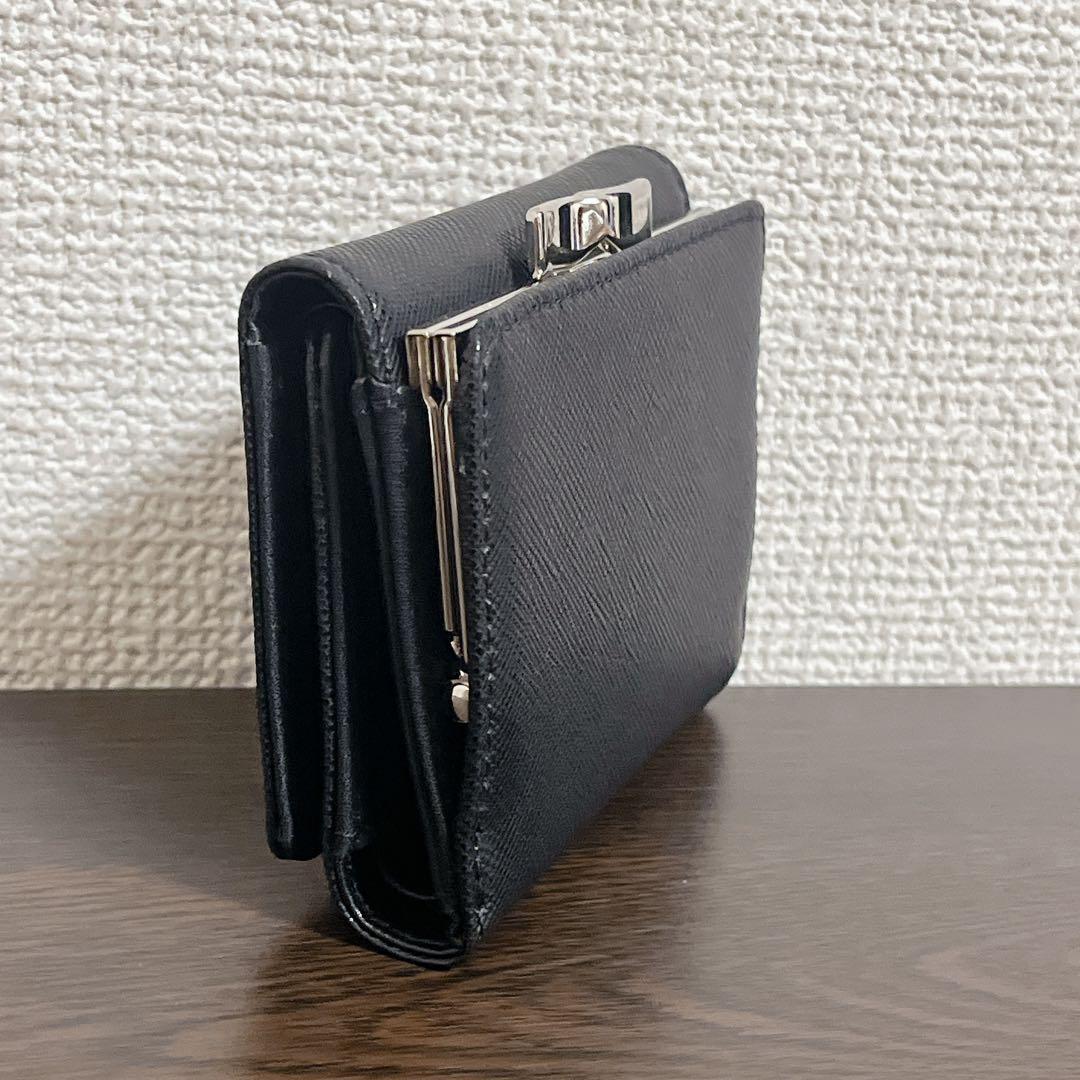 VivienneWestwood ミニ財布　ブラック　シルバー　三つ折り財布