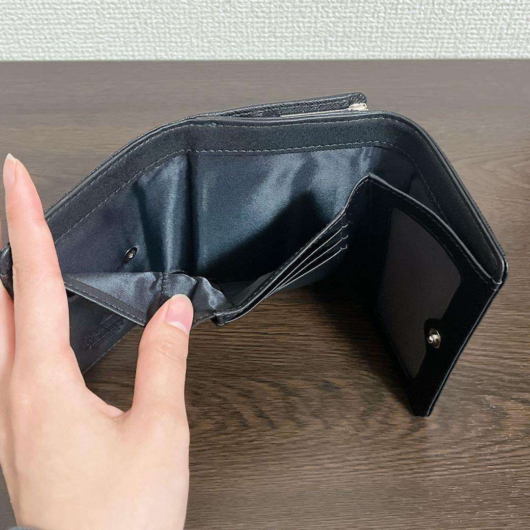 VivienneWestwood ミニ財布　ブラック　シルバー　三つ折り財布
