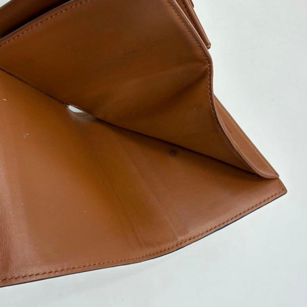 CELINE　スモールフラップウォレットトリオンフ　トリオンフキャンバス　タン