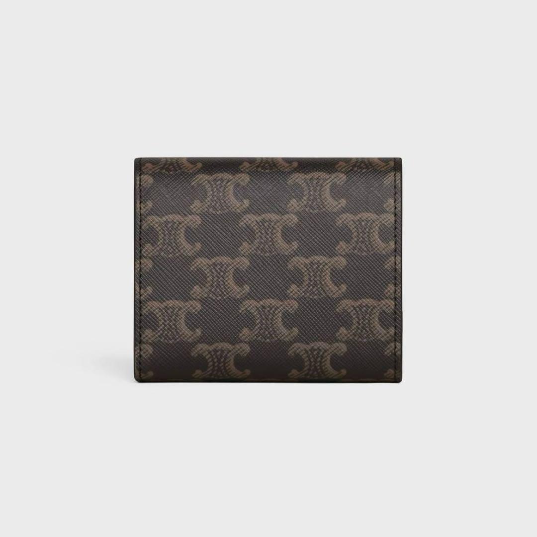 CELINE　スモールフラップウォレットトリオンフ　トリオンフキャンバス　タン