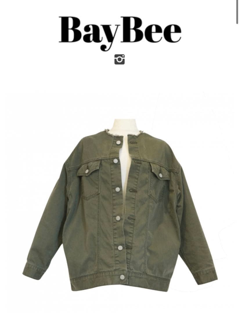 【未使用品】baybee no collar military JK khaki