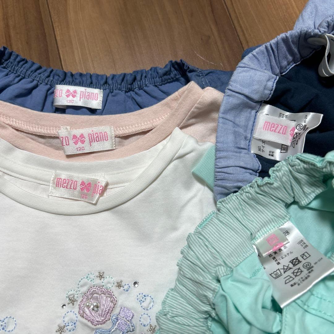 メゾピアノ120セット　ワンピース、スカート、Tシャツ