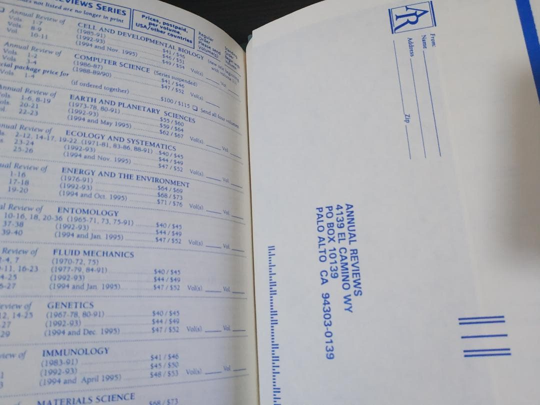 ANNU REV PHYS CHEM v46 1995 物理化学年次学術雑誌