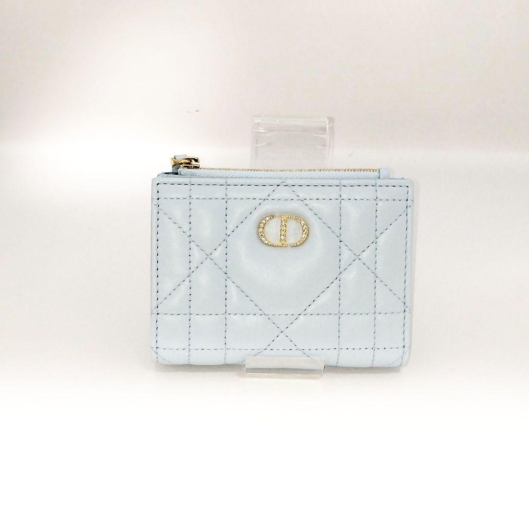【未使用品級】日本限定色 DIor Caro Dahlia クリスタルウォレット