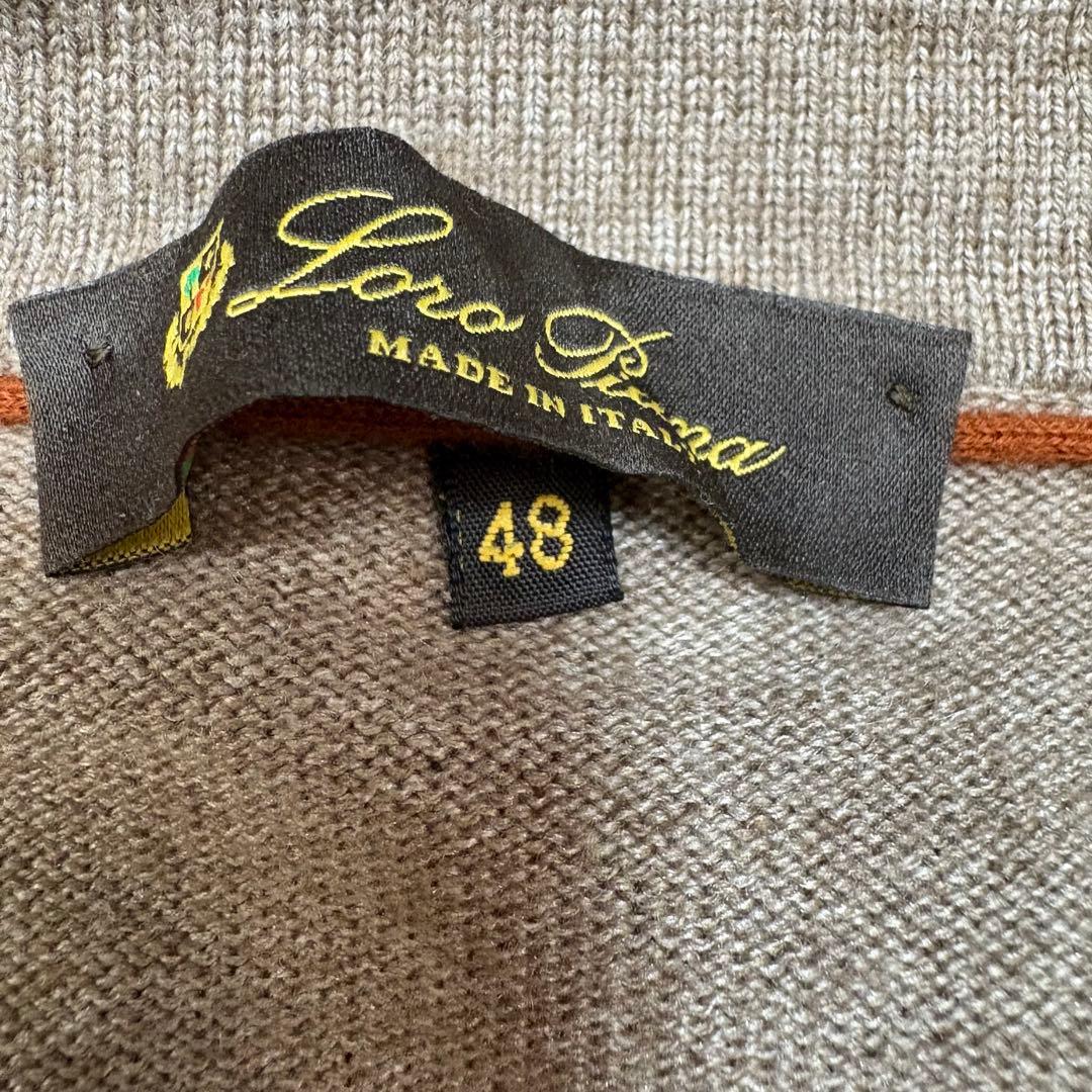極美品 Loro Piana シルク カシミヤ ドライバーズニット サイズ48