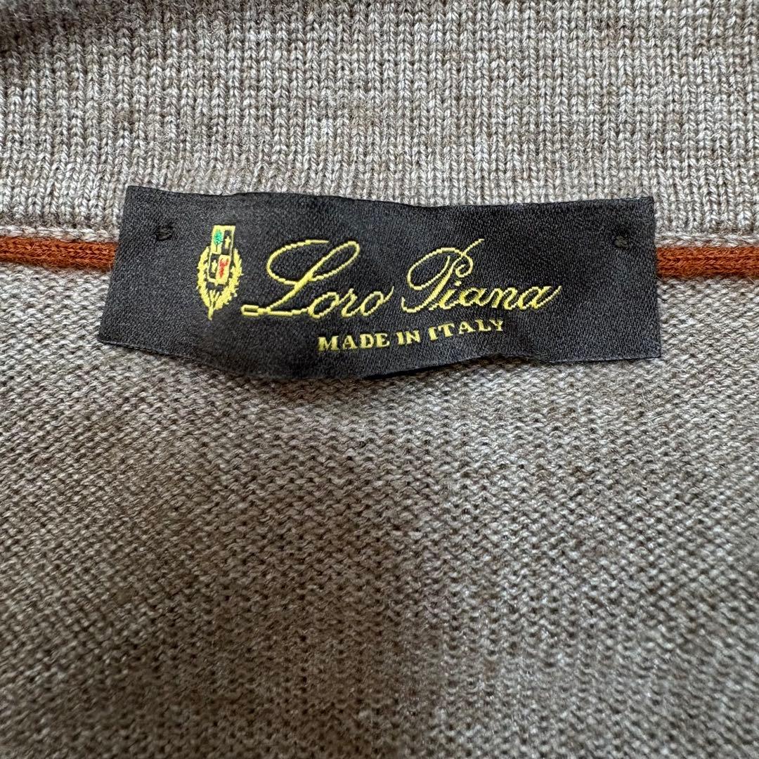 極美品 Loro Piana シルク カシミヤ ドライバーズニット サイズ48