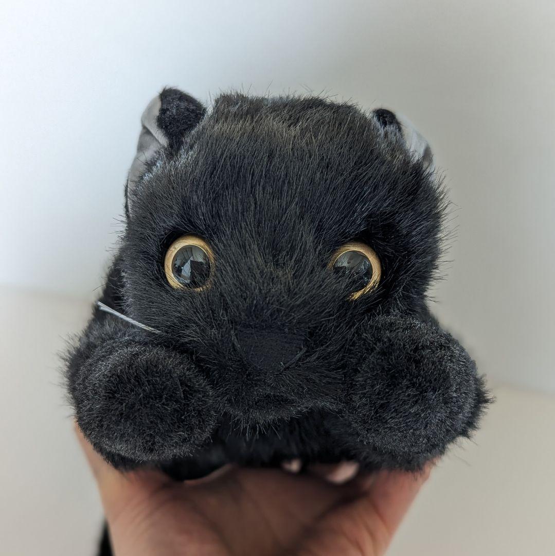 童心 リアルシリーズ 日本製 リアルな猫のぬいぐるみ58cm(クロネコL目あき)