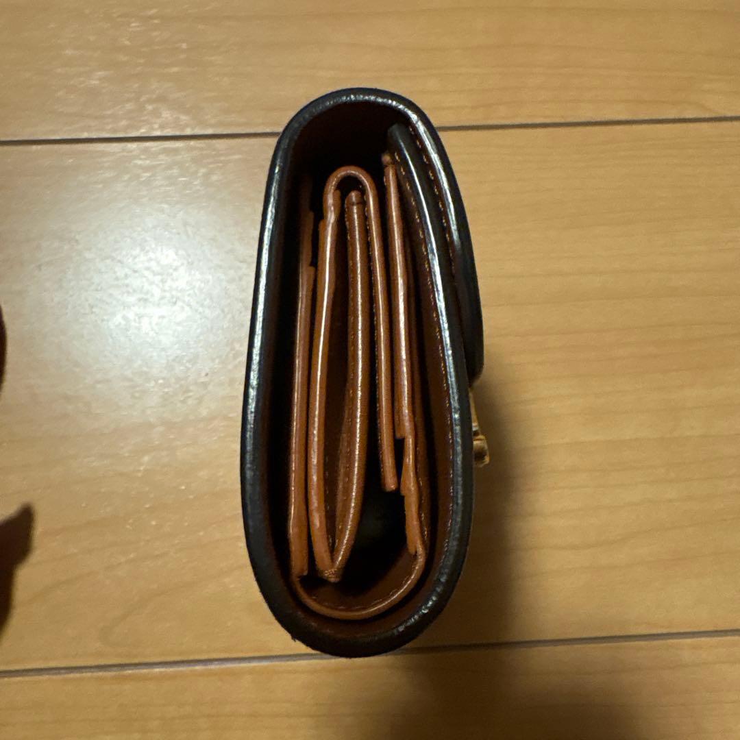 CELINE 三つ折り財布 ブラウン ゴールド装飾