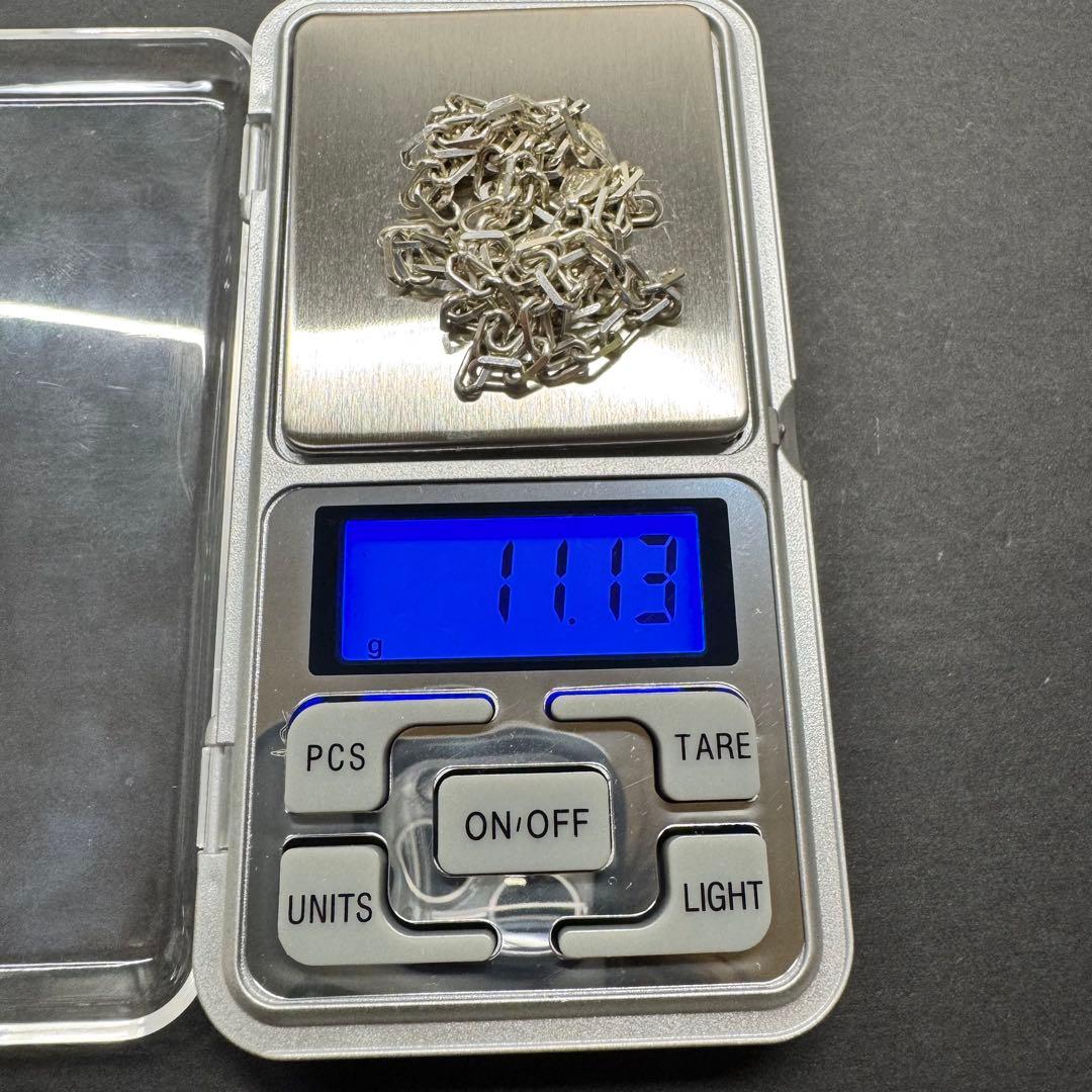 【45㎝ 11g 太め】イタリア製 silver925 太角チェーン ネックレス