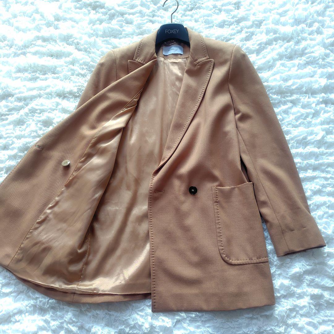 極美品　MaxMara　42　ダブルブレスト　ジャケット　ベージュ　近年モデル