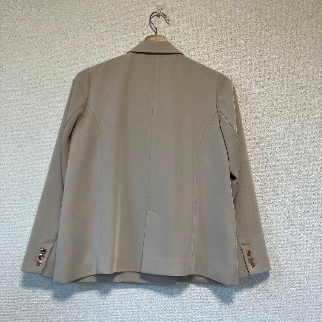 【極美品】COHINA ゴールドボタン　ダブルジャケット　ライトベージュ