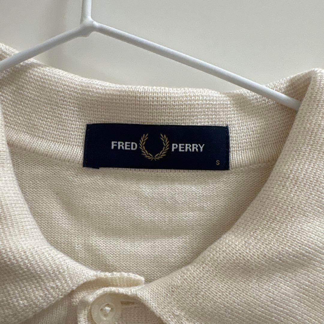 FredPerry フレッドペリー ニット生地 長袖ポロシャツ