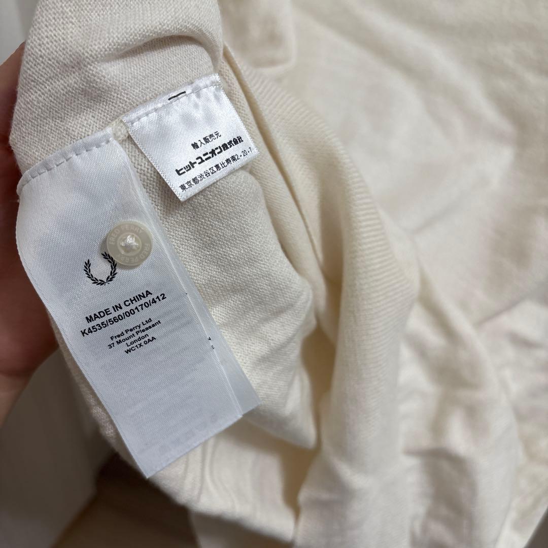 FredPerry フレッドペリー ニット生地 長袖ポロシャツ