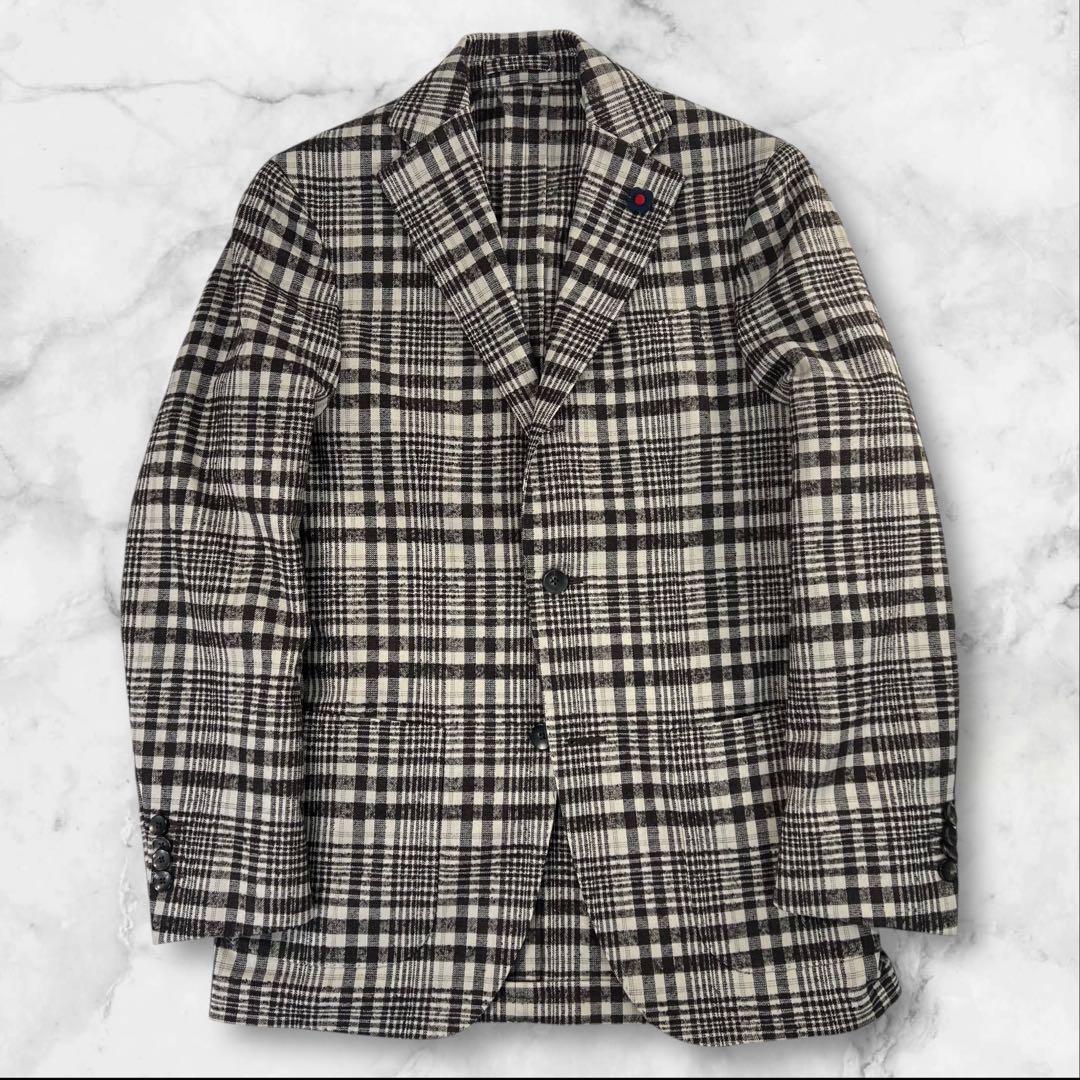 定価約13万 新品同様 LARDINI 3B段返 テーラードジャケット 42