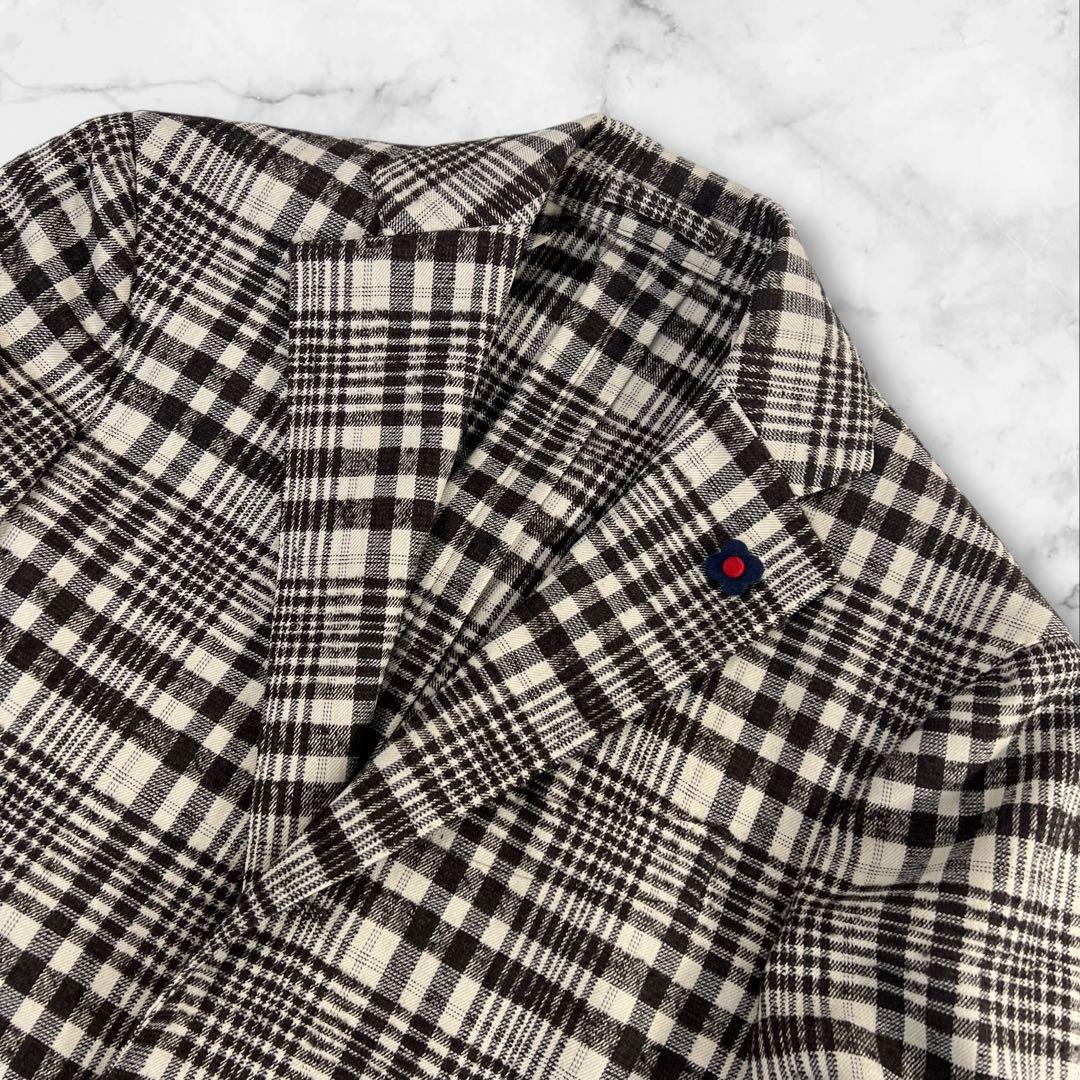 定価約13万 新品同様 LARDINI 3B段返 テーラードジャケット 42